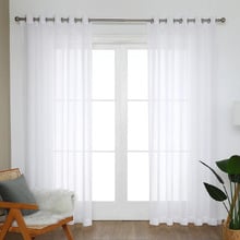 Sorrento White Sheer Eyelet Single Panel Curtain